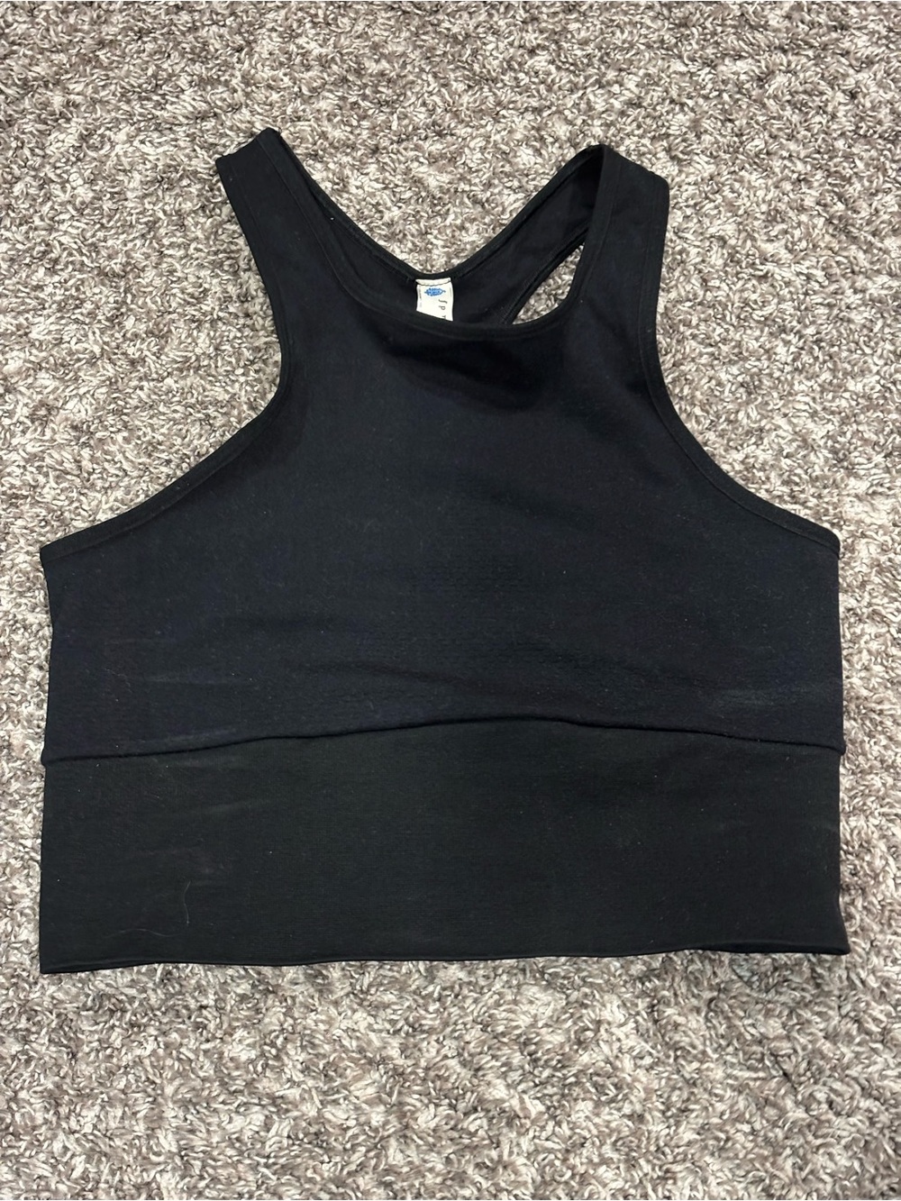 Free People Black Racerback Crop Tank